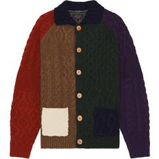 Multicolor Cárdigans Beams Plus Cardigan Alan Patchwork - Brown