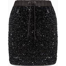 Emporio Armani XXL Skirts Emporio Armani Chenille Skirt With Drawstring - All-Over Sequins