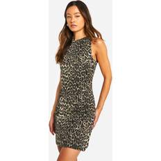 Boohoo Midi Dresses boohoo Tall Leopard Denim Mini Dress - Multi