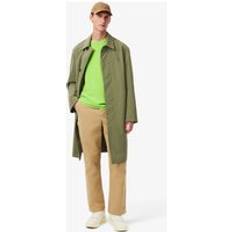 Lacoste Coats Lacoste Water-Repellent Windproof Trench Coat - Khaki Green