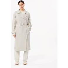 Lacoste Coats Lacoste Oversized Denim Trench Coat - Grey