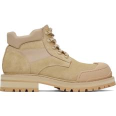 Guld Snörkängor Marni Suede Patchy Combat Boots - Gold Sand