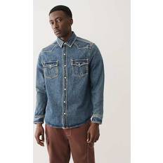 True Religion Men Shirts True Religion Men's Rocky Single Needle Denim Shirt - Medium Wash