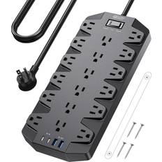 4 USB Outlets Power Strips YiMuJin 2100J 1875W/15A 18-way