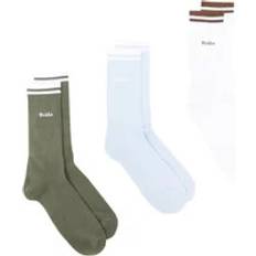 One Size - Unisex Sokker Drôle de Monsieur Funny Ribbed Socks with Jacquard Logo - Multicolor