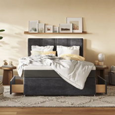 Beds Emma Divan Bed 150x200 No Headboard Dark Grey