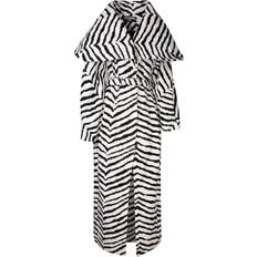 Hvite Kåper & Frakker Jacquemus Zebra Jacquard Draped Collar Coat - Black