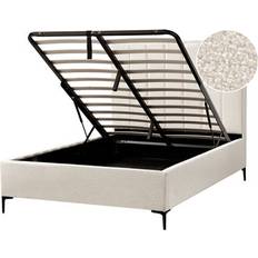 Letti e Materassi Beliani Boucle Double Size Ottoman Bed