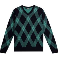 J.Lindeberg V All Over Tartan Sweater - Tartan