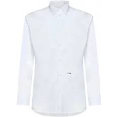 DSquared2 Herr Skjortor DSquared2 Stretch Cotton Poplin Logo Shirt - White