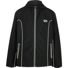 Diesel Herr Ytterkläder Diesel Coupe-vent Avec Passepoil Contrasté Vestes - Noir