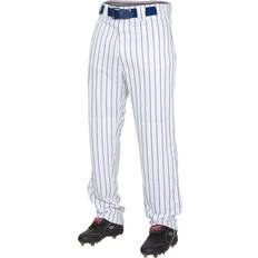 Rawlings Men's Plated Insert Pinstripe Baseball Pants, Medium, White/Navy