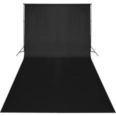 vidaXL Backdrop Cotton Black 300x300cm