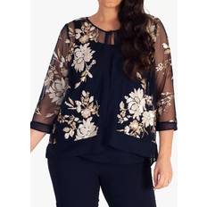 Chesca Embroidered Sequin Jacket - Navy