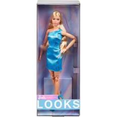 Mattel Barbie Looks Blonde Hair with Blue Dress Collectible Doll HRM15