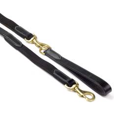John Whitaker Elasticated Leather Draw Reins Black