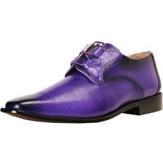 Purple Oxford Libertyzeno Blacktown Leather Oxford Style Dress Shoes - Purple