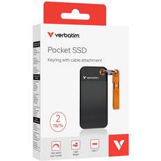 External - M.2 - SSD Hard Drives Verbatim Pocket 2 TB External SSD Hard Drive USB C