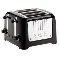 Dualit Bagelfunktioner Brödrostar Dualit Brödrost 4-Skivor High Gloss Black