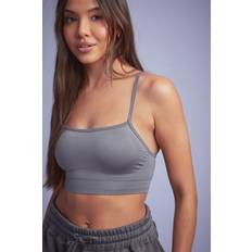 Boohoo Bras boohoo Womens Basics Seamless Rib Padded Light Support Sports Bra - Grey