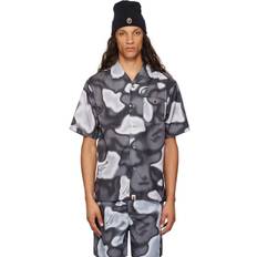 A Bathing Ape Shirts A Bathing Ape Liquid Camo One Point Shirt - Black/Gray