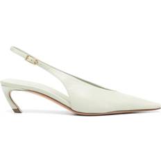 Lanvin Heels & Pumps Lanvin 60mm Leather Slingback Pumps - Green