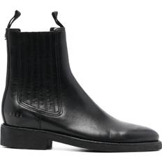 GOLDEN GOOSE Women Boots GOLDEN GOOSE Logo Charm Leather Boots - Black