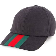 Gucci Caps Gucci Web-Detail Baseball Cap - Black