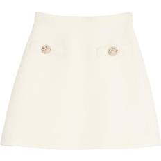 Valentino Jupes Valentino Wool-Silk Mini Skirt - Ivory