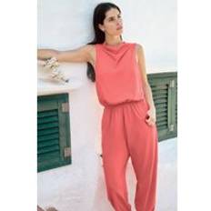 Purple Jumpsuits & Overalls Cupshe Mock Neck Jogger Jumpsuit - Strawberry