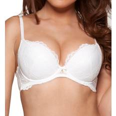 Gold Underwear Gossard Superboost Lace Padded Plunge Bra - White