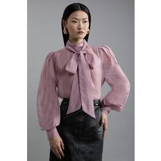 Karen Millen Women Tops Karen Millen Woven Pussybow Blouse - Rose