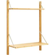 Bamboo Wall Shelves [en.casa] Tingvoll Natural Wall Shelf 65cm