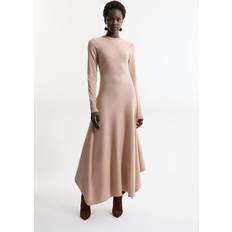 Wool Dresses Karen Millen Petite Wool Look Hanky Hem Dress - Camel