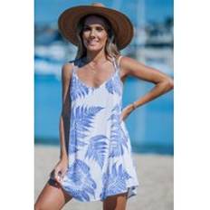 Cupshe Tropical Sleeveless Mini Dress - White
