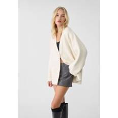 Lin Cardigans Stradivarius Oversized Knitted Cardigan - Ecru/Neutral