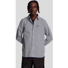 Lyle & Scott Flannel Shirts Lyle & Scott Checked Gingham Shirt - White/Dark Navy