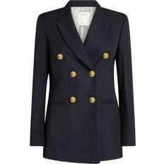 Azul Blazers Sandro Double-Breasted Blazer - Navy Blue