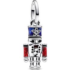 Multicolore Ciondoli e Pendenti Pandora Moveable Nutcracker Dangle Charm - Silver/Multicolour