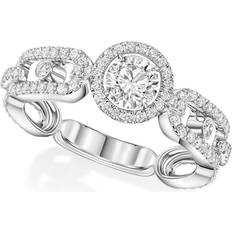 Messika White Gold And Diamond Link Ring - Silver