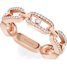 Move Link Pavé Ring - Rose Gold