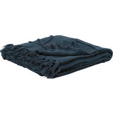 Turquoise Blankets Homeroots Teal Blue Woven 100 Woven Textured Cotton Throw Blanket Blankets Blue, Turquoise
