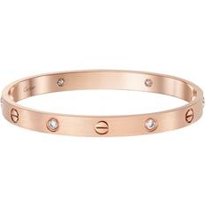 Cartier Jewellery Cartier Love Bangle And Diamond - Rose Gold