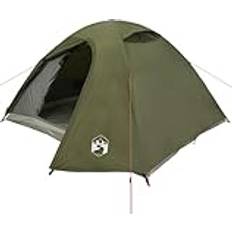 vidaXL Camping Tent Dome 3-Person Olive Green Waterproof