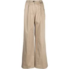 Pants Karl Lagerfeld Wide-leg Cotton Trousers - Neutrals