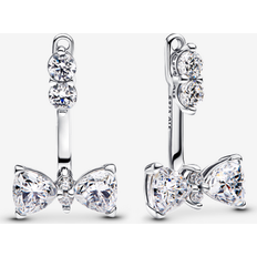 Transparent Earrings Pandora Silver Bow Earrings - Sterling Silver/Cubic Zirconia