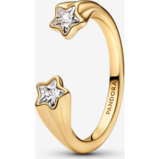 Trasparente Anelli Pandora Shooting Stars Open Ring - 14k Gold