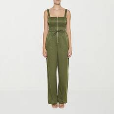 Forever 21 Women Jumpsuits & Overalls Forever 21 Cinched Denim Jumpsuit - Green