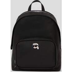 Karl Lagerfeld Backpacks Karl Lagerfeld Ikon Pebble Medium Backpack, Woman, Black, Size: One size (One size)