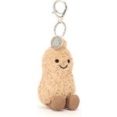 Peanut Bag Charm Soft Toy Keychain - Brown